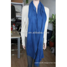 blue cashmere 12gg knitted solid scarfs shawls